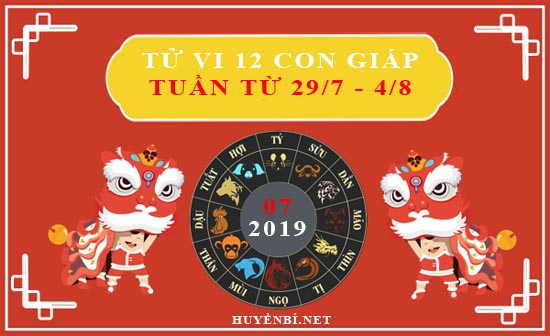 Tử vi tuần mới từ ngày 29/7 - 4/8/2019 của 12 con giáp